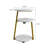 Small Round Side Table With 3-Tier Storage - White Gold End Table, Sturdy Metal Frame Nightstand, Compact Couch Table For Bedroom Living Room-1855836678