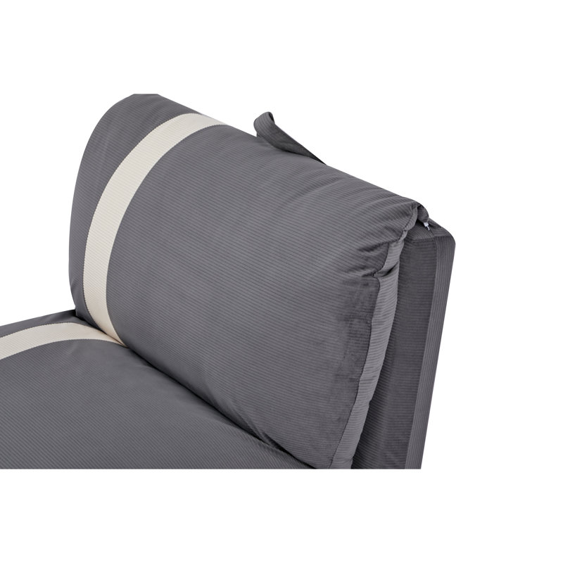 5 lits convertibles, 6 lits réglables gris foncé, lit gris pliable en velours, Gris foncé