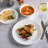 Gibson Home Ultra Break And Crack Resistant Dinnerware Set, Square: Service For 6 (18pcs), Opal Glass