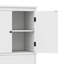 Armoire de rangement pour salle de bain, unité de rangement pour salle de bain, armoire autoportante avec 2 tiroirs et 2 portes, tablette réglable-114243698