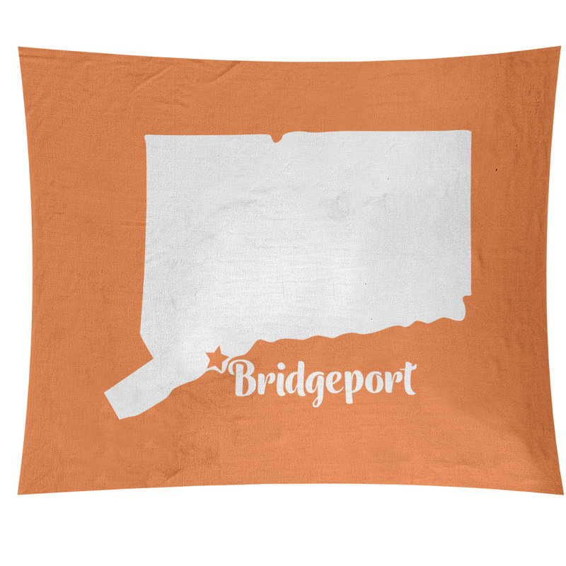 Tapisserie murale connecticut bridgeport, H 27,5 po x l 37,5 po, Orange
