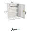 Armoire à pharmacie verrouillable en coin à 2 tablettes en acier H 14,96 po x l 14,96 po x P 7,09 po