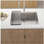 Évier de cuisine encastrable en acier inoxydable 33 x 19 x 10 po, cuve intérieure: 31 po x 17 po