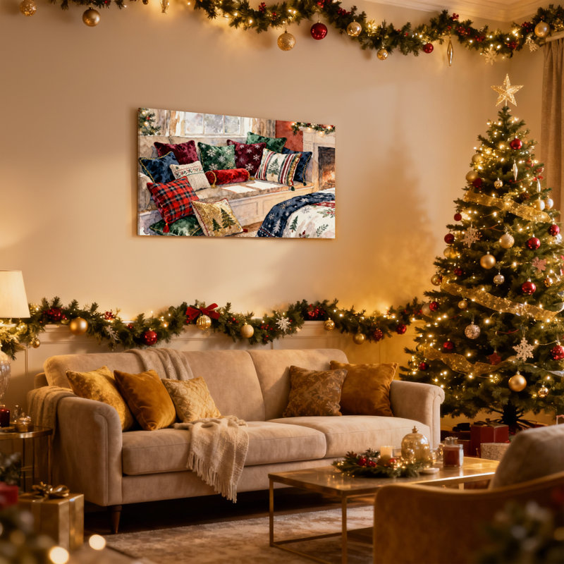 Coussins décoratifs de Noël, H 12 po x l 18 po
