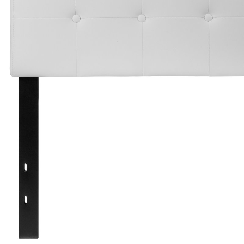 Tête de lit tapissier Ciriaca, Simple, Blanc