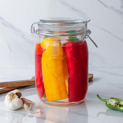 Nicola Spring Heart Glass Storage Jars