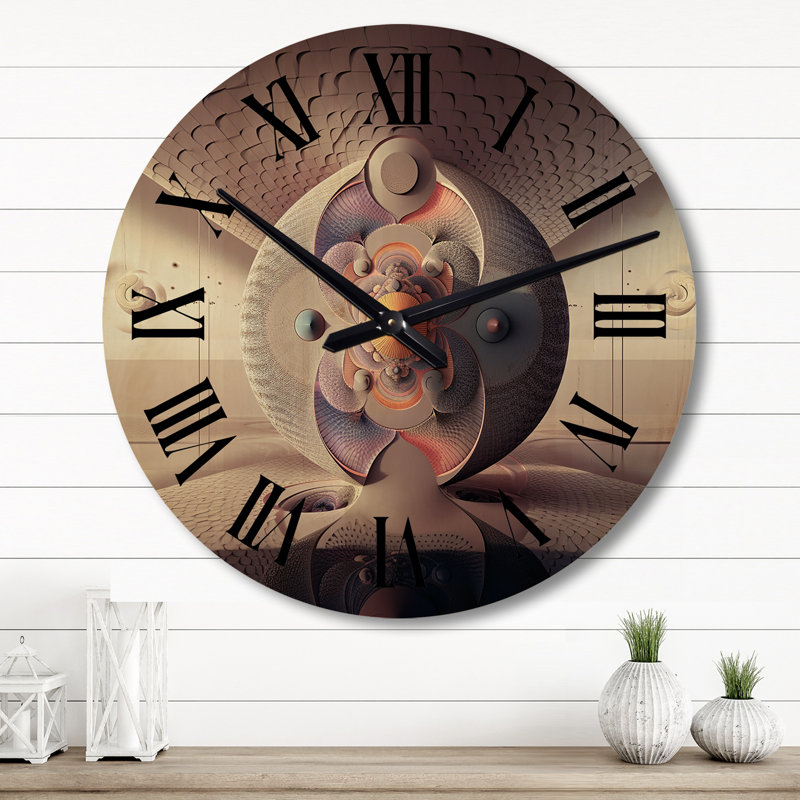 Horloge murale en bois massif Summersville, Grand