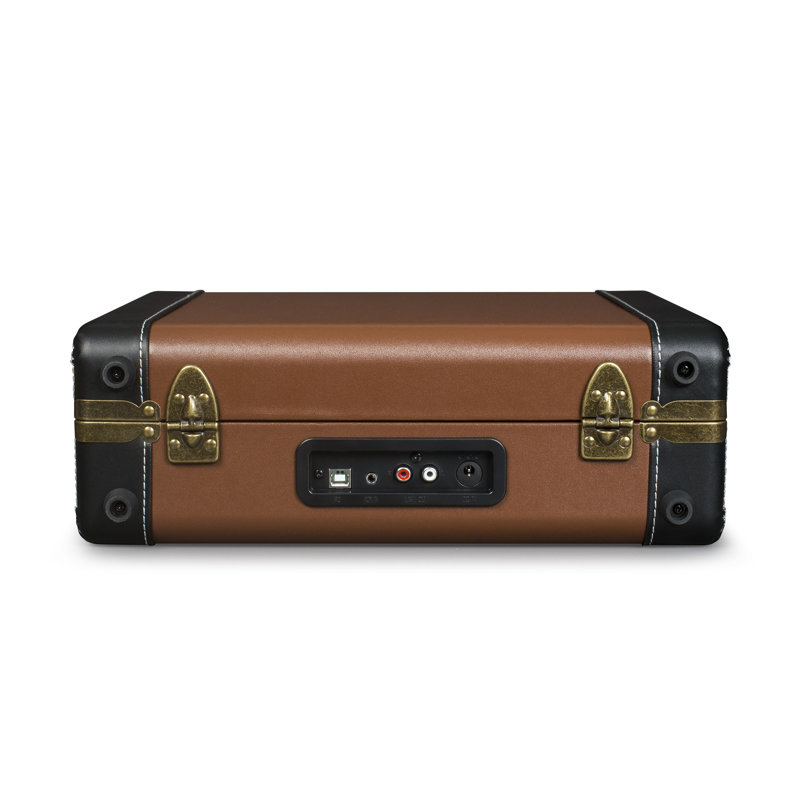 Tourne-disque décoratif portatif Executive Deluxe, Brun