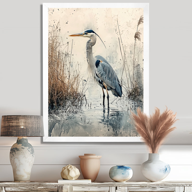 Ayaaz - Animals Wall Art Living Room, 44" H x 34" W, Picture Framed, White