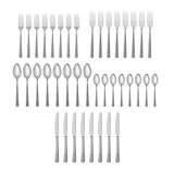 Fortessa Nomad 18/0 Stainless Steel, 40 Piece Flatware Set (Service for 8), Silver