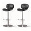 Chaise d'appoint noire et argentée (dossier de 2)-38804060