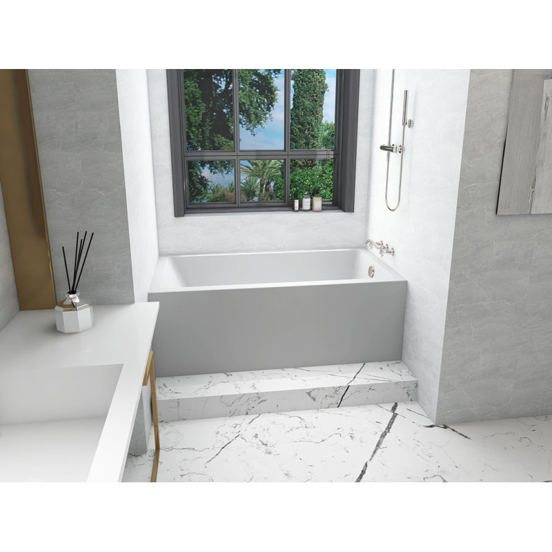 Niklaus 60'' x 32'' Alcove/Tile Soaking Bathtub, Right