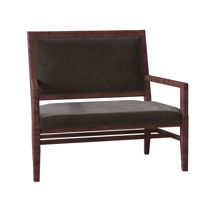 Fauteuil l 34 po Brady, 9953 Polyester vison, Amande chamois