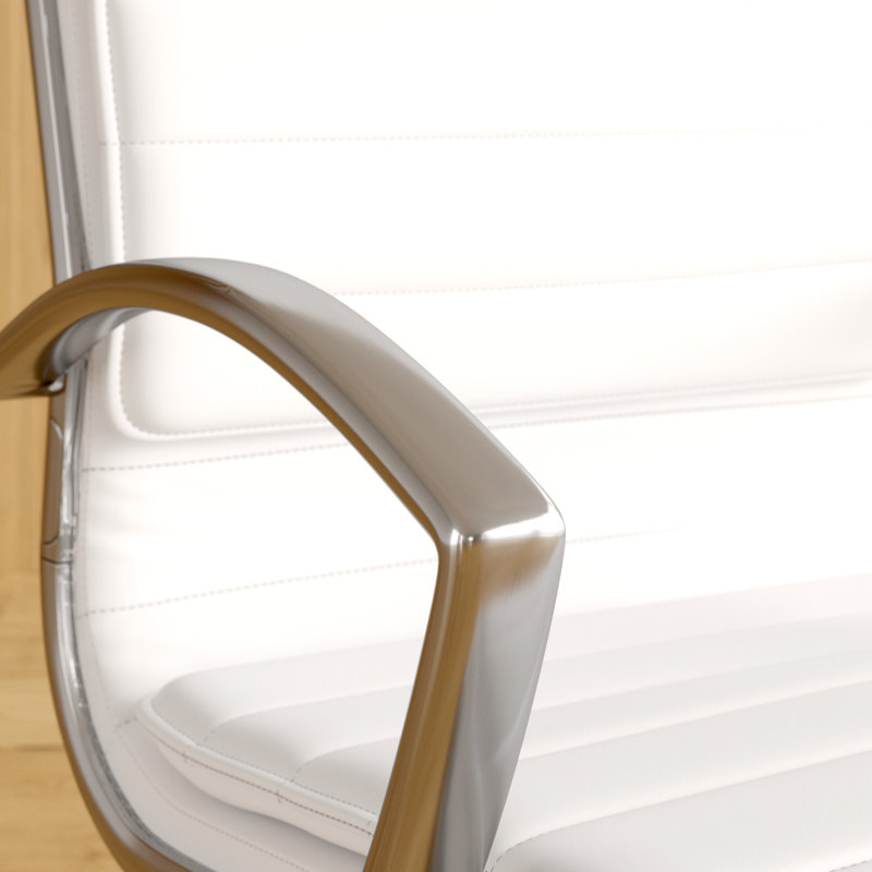 Pro-Line II Conference Chair, White Faux Leather
