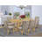 9-Piece Dining Room Set Consists of a Wooden Table and 8 Dark Khaki Upholstered Chairs with High Back - Oak Finish-549247770-612764825-549247771