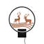 Lampe murale élégante, noir et cuivre, 11,8 x 14,2 x 3,9 pouces | Fabrication 100% métal, 12 W maximum | Interrupteur marche / arrêt, câble de 6,6 pi | Certifié IP44, parfait pour les décorations glamour et fauniques, idéal pour les fêtes et la maison-106854155