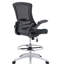 Chaise de dessinateur en vinyle Attainment - tabouret de dessinateur avec accoudoirs relevables de Modway-30609358