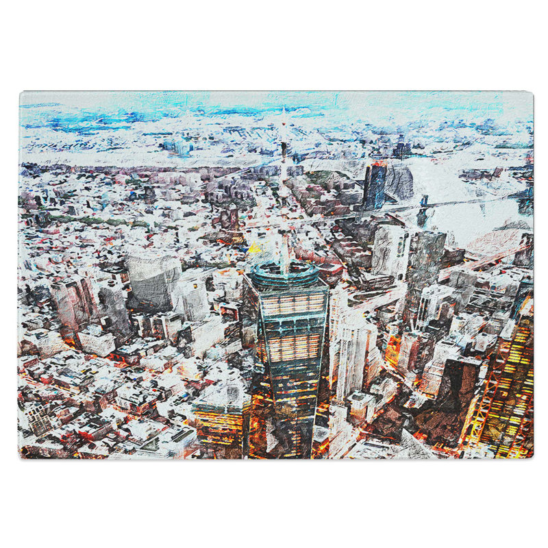 Glass High Above New York City Chopping Board, 28.5 cm W x 20 cm L