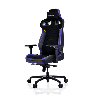 Fauteuil de jeu ergonomique Vertagear PL4800 avec systèmes de siège lombaire et vertaair Contourmax - Ensembles de lumières à DEL RVB - Noir / Blanc