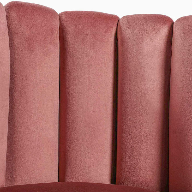 Lawrey Velvet Upholstered Parsons Chair, Pink