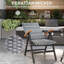 Outsunny Folding Rattan Garden Dining Chair with Reclining Back-1013789778