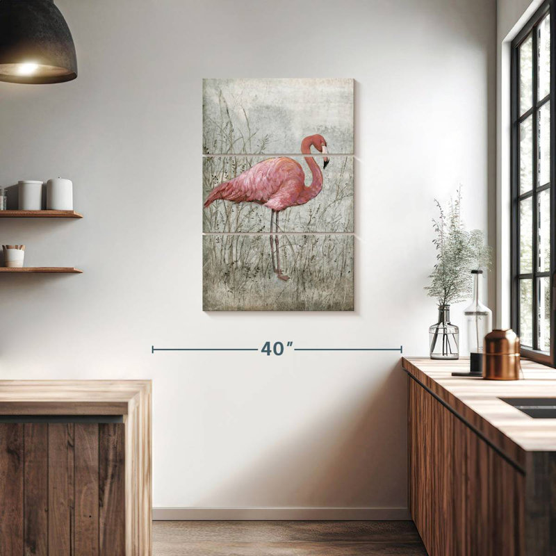 Flamant rose Brampt I, H 38 po x l 24 po