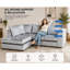 4 Seater Velvet Sofa & Chaise-134973749