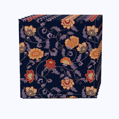 Carnuel 100% Cotton Floral Square Napkin