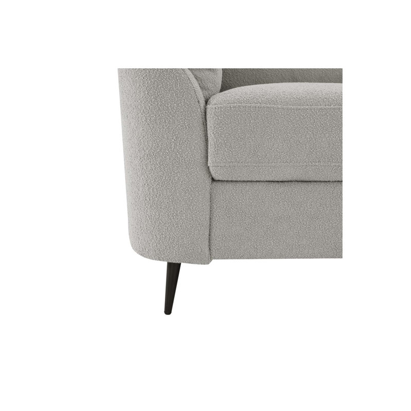 Lusso Upholstered Armchair, Light Grey