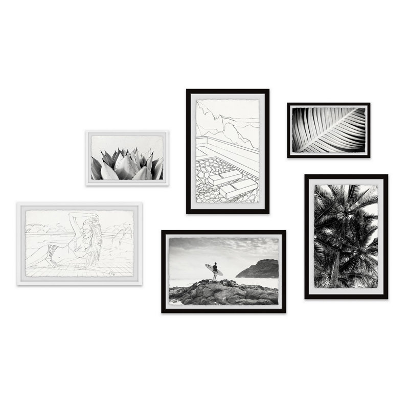 Akie Sun Beach and Wildlife Hexaptych