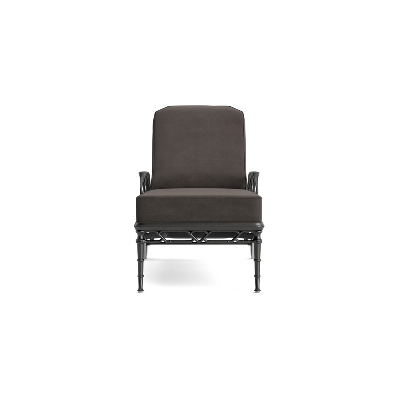 Calcutta Outdoor Chaise Lounge, Textured Pewter, Fusion Charcoal