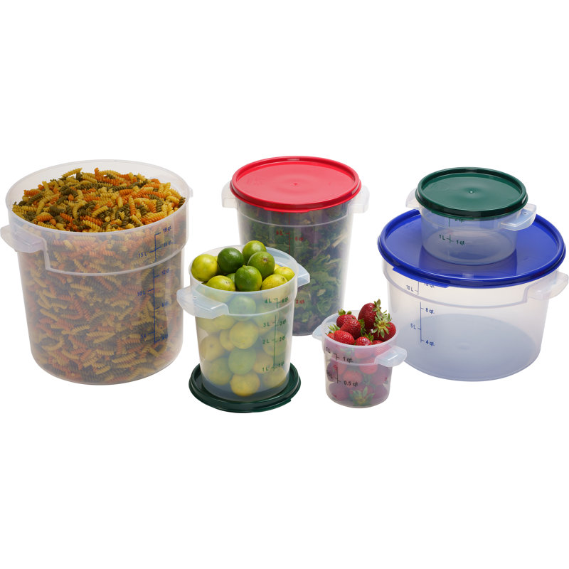 Carlisle Food Service Products StorPlus 5.5 Gallons Circle Food Storage Container, Clear