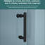 Porte de douche simple, verre trempé de 8 mm, cadre noir mat en acier inoxydable 304, installation facile, porte en verre pour rénovation avec fonctionnement antirouille et silencieux