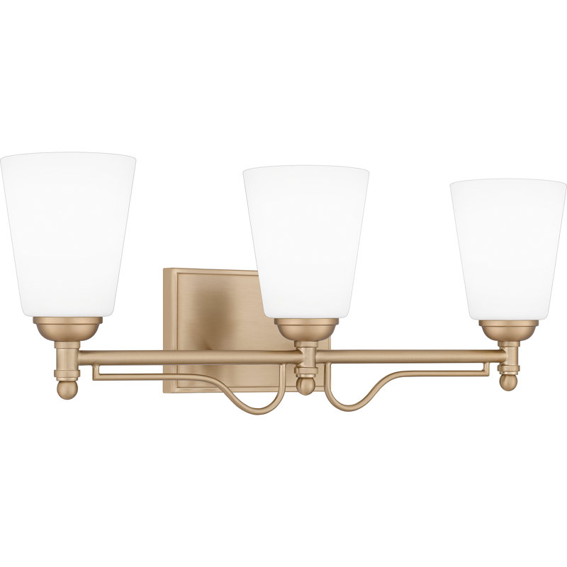 Rouillard 3-Light Bronze Gold Bath Light