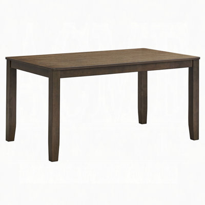 Rectangular Dining Table 1pc Solid Rubber Wood Kitchen Furniture