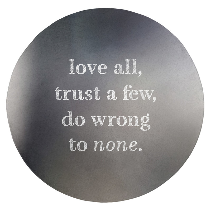 Quotes Chenille Indoor Rug, Round 5'
