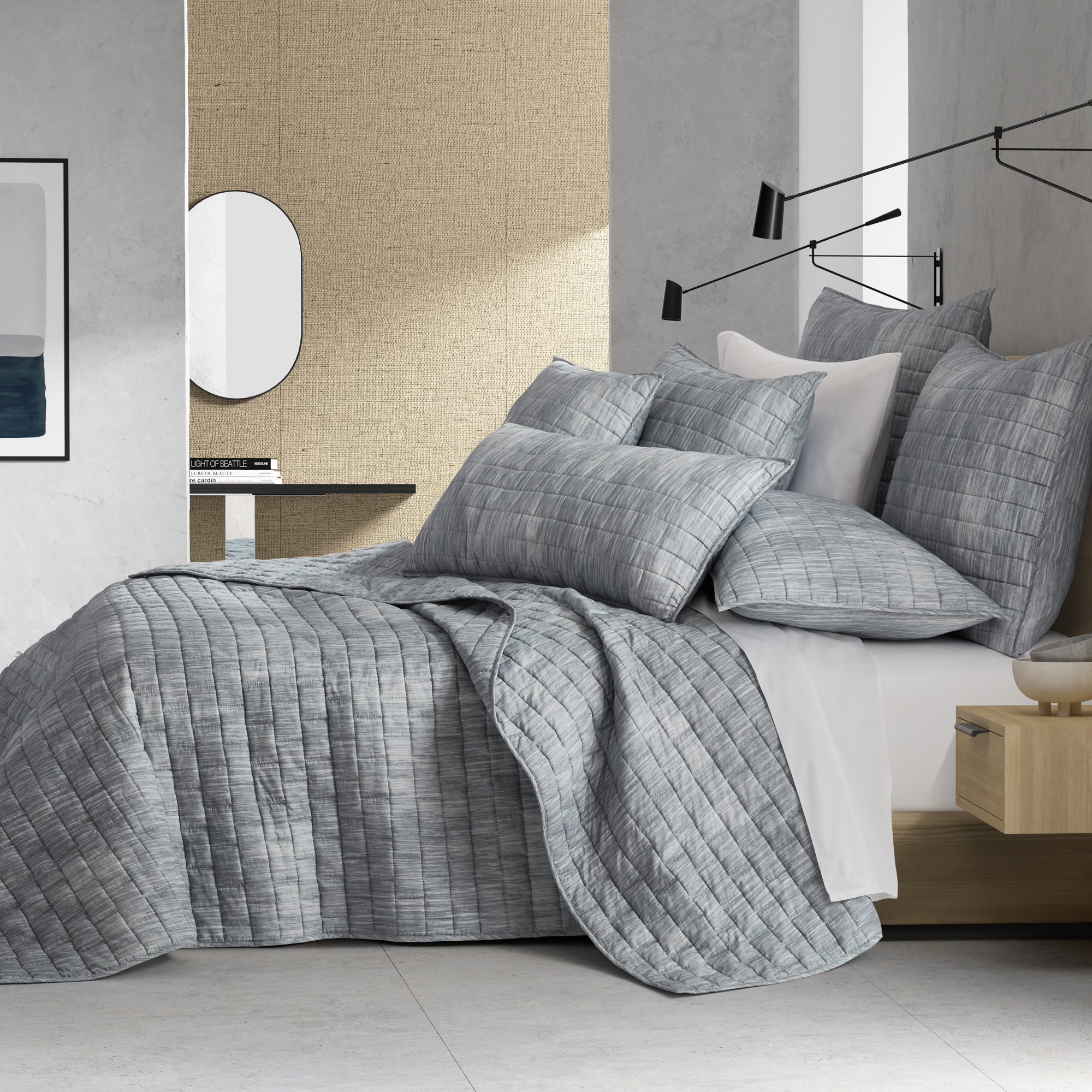 Niles 3 Piece Quilt Set, Queen Quilt + 2 Standard Shams