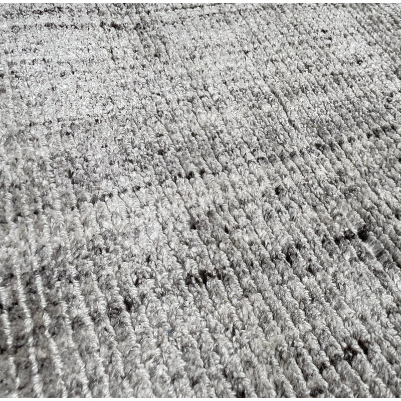 Tapis en laine touffeté à la main 5 pi 3 po x 7 pi 2 po gris argenté