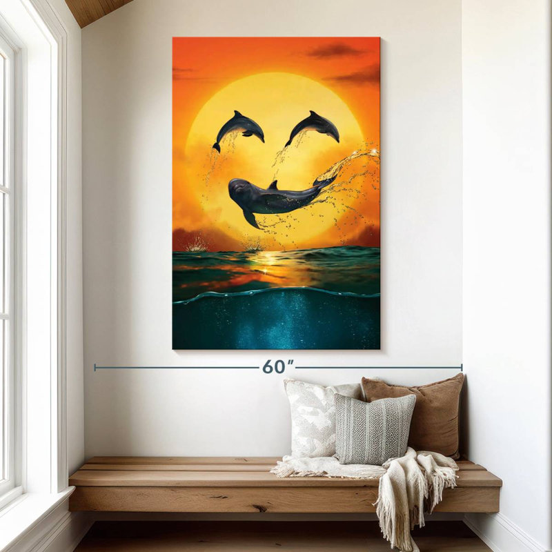Brampt Dolphin Emoji, 51" H x 34" W