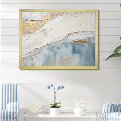 Chrysi - Coastal Minimalism Framed Canvas Print
