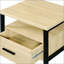Table d'appoint en chêne et finition noire