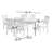 Samya Teak 6 Person 81" Outdoor Dining Set-110867497