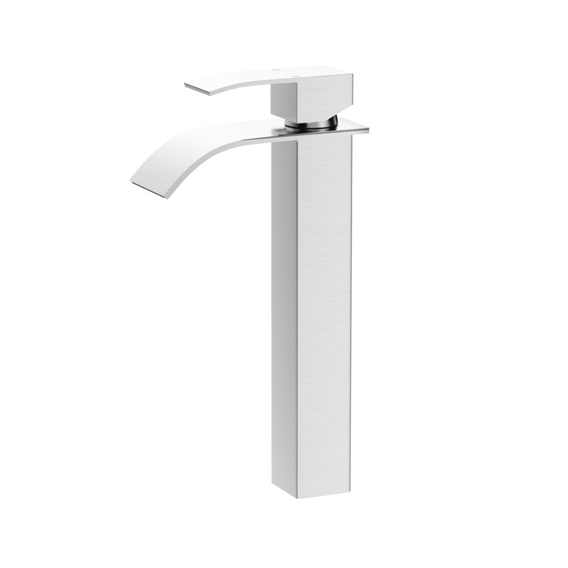 Robinet de salle de bain en nickel brossé 6 po - Acier inoxydable 304, conception épurée pour la salle de bain
