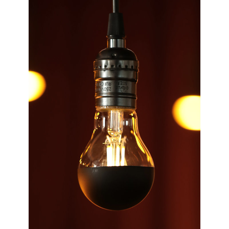 A19 Led Dimmable Light Bulb, 4.5w(40w Eqv.), Half Chrome Anti Glare Bulb, E26 Base, 3000 Kelvins