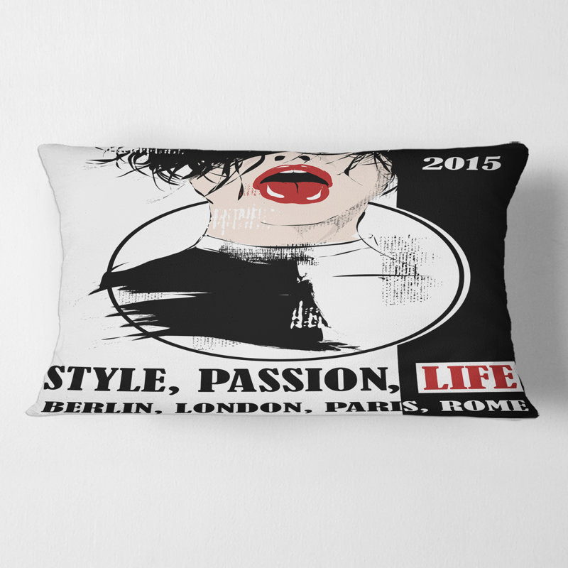 Housse de coussin rectangulaire avec insert Style Passion Life