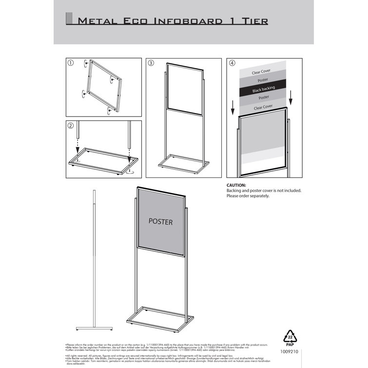 Freestanding Poster Holder Landscape (Double Sided) - Innotech