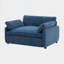 Fauteuil surdimensionné en chenille avec assise profonde-895756962