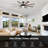 60'' 8-Blade Modern Farmhouse Large Room LED Windmill Ceiling Fan with Light and Remote-535302994