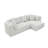 L-shape Sectional Sofa with Pillows-957321518