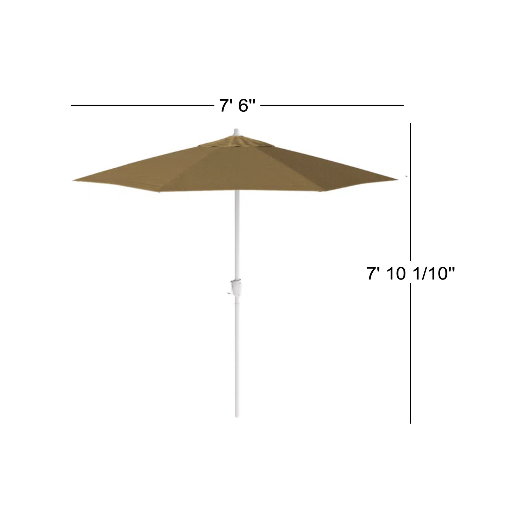 Kenne Sunbrella® Outdoor Umbrella, Canvas Heather Beige Sunbrella® Canvas, 90" W x 90" D